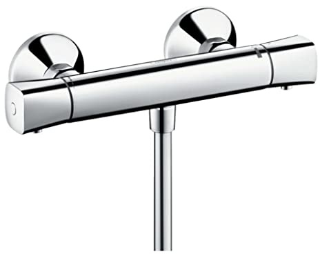 hansgrohe Ecostat Universal Brausethermostat für 1 Verbraucher, Chrom | Duscharmatur hält eine konstante Temperatur, Schutz vor zu heißem Wasser (SafetyStop), regelbare Durchflussmenge, 13122000