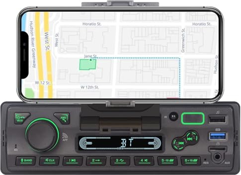 LXKLSZ Autoradio mit Bluetooth Single Din mit APP-Steuerung MP3-Player-Unterstützung Freisprechen/USB/FM/AM/TF/AUX-in/EQ-Set, Autoradio-Empfänger