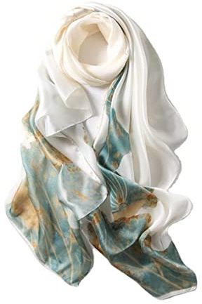 Silk scarf Women Shawl Yellow Scarf Stain Neckerchief Head Wrap Thin Scarf Ladies Beach Shawl Vintage Bridal Chiffon Scarf Muslim Colorful Cloth Christmas Decorations Scarf Belt