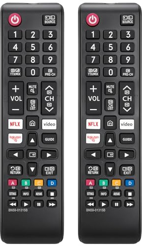 Fernseher Fernbedienung für Samsung Smart TV (2 Stück) - Universal für Samsung OLED/4K UHD/LED/LCD TVs