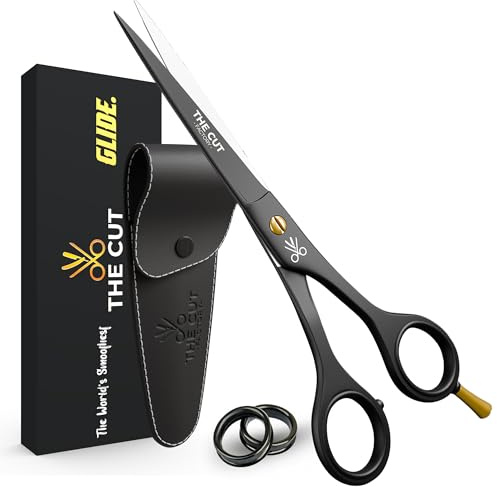 The Cut Factory Professionelle Haarschere, 16,5 cm, kohlenstoffreiches 420er-Edelstahl, Haarschneideschere, ultra-scharfe Friseurschere für Salon und Zuhause, ergonomisch für Männer, Frauen, Kinder