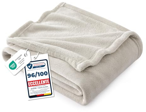BEDSURE Kuscheldecke Flauschig Decke Fleecedecke - Wohndecke Warm Winter Weich, Sofadecke XL, Geschenke für Frauen, Decke Couch Blanket, Wohn- & Kuscheldecken 150x200cm, Sofa überwurfdecke, Beige