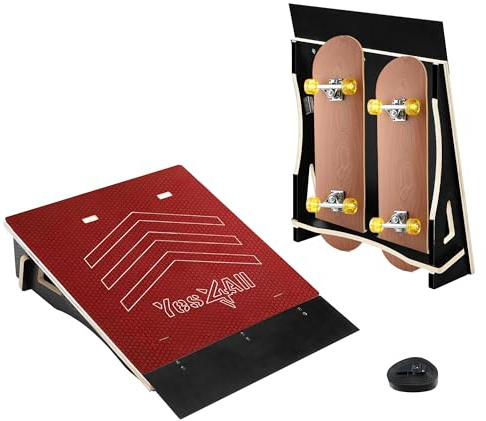Yes4All Einteilige Skateboard-Rampe, Fahrrad-Rampe, Skate-Rampe - Design für Anfänger, langlebiger, Kapazität 100 kg