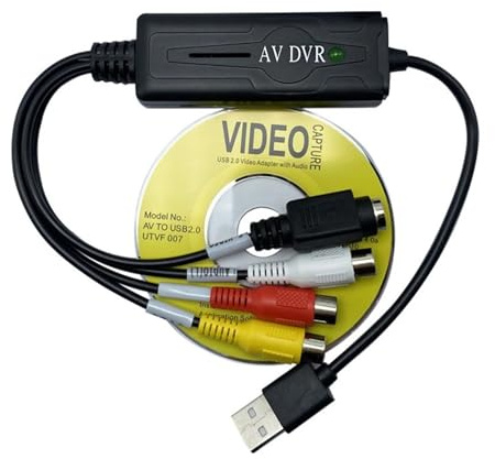 USB-Video-Capture-Karte, digitaler Konverter, USB 2.0, Video-Aufzeichnung, erfasst Gerätegreifer für PC, Laptop, Videorekorder, Digitalisierungsgerät