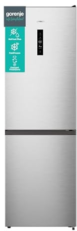 Gorenje N 619EAXL4 Kühl-Gefrier-Kombination/ LED Display/ 186 cm/ 300 l/ NoFrostPLus/ Gemüsefach mit Feuchteregler/ FastFreeze/ edelstahl