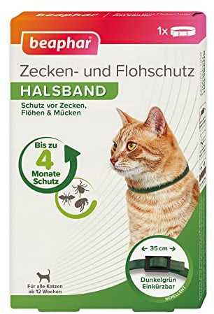 Beaphar Zecken- und Flohschutz Halsband 35cm, Katze
