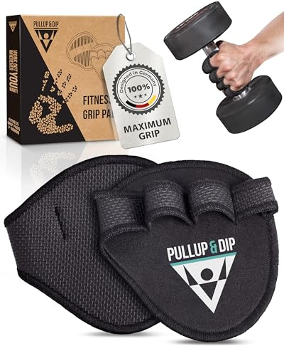 PULLUP & DIP Griffpolster Griffpads für Klimmzüge, Fitness, Bodybuilding & Krafttraining, 1 Paar Neopren Grip Pads, Trainings Pads als Alternative zu Trainingshandschuhen für maximalen Griff