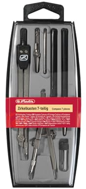 Herlitz 8710105 Zirkel (Büro), 223 mm, 140 mm silber