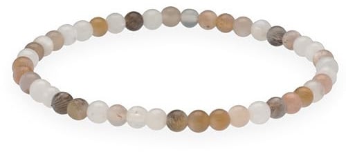 Lebensquelle Plus Mini Kugelarmband | 4mm | Hochwertiges Edelsteinarmband (Mondstein)