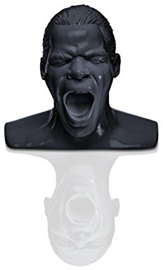 Oehlbach Kopfhörerständer Scream - Handmade, Kunstharz, Schwarz - kultiger Oehlbach-Kopf zur Aufbewahrung von Over- und On-Ear-Kopfhörern