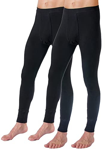 HERMKO 3540 2er Pack Herren Lange Unterhose Long Johns (Weitere Farben) Bio-Baumwolle