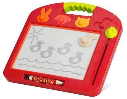 B. toys Toulouse-LapTrec, magnetische Zeichentafel mit 4 Tierstempeln | Mit Magnetstift, 4 Tierstempeln, Griff und Kissen; tragbare Zeichentafel für unterwegs, Magnetische Zeichentafel; 18+ Monate
