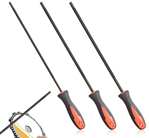 XPEX 3 PCS feile für kettensäge,motorsägenhalter,pferd feile,pferd feile kettensäge,Mit Griff, bequem zu halten, gibt es 3 Größen von 4,0 mm, 4,8 mm, 5,5 mm, geeignet für Kettensägen, Kettensägen (B)