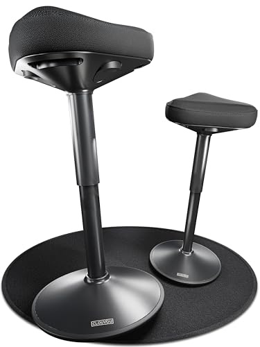 CLOUVOU Nexus Bürohocker ergonomisch [ORIGINAL] Stehhocker höhenverstellbar von 57cm bis 82cm - Ergonomischer Hocker Büro - Wackelhocker zur Stärkung des Rückens - Ergonomische Stehhilfe Büro