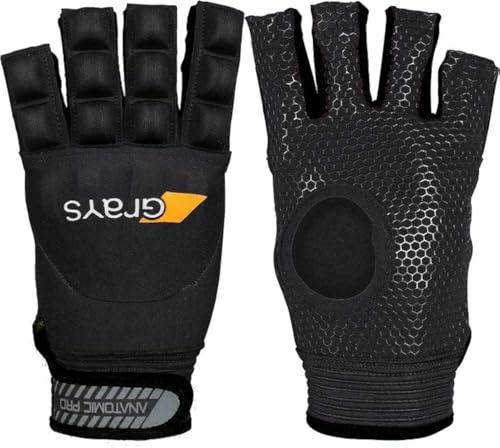 GRAYS Anatomischer Hockey-Handschuh für Linkshänder, Schwarz, Größe M