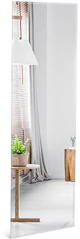 COSTWAY Ganzkörperspiegel, Wandspiegel 110x38cm | Türspiegel, Hängespiegel, Ankleidespiegel für Garderobe, Schlafzimmer, Wohnzimmer