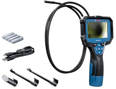 Bosch Professional Inspektionskamera GIC 12V-4-23 C (Kabellänge: 150 cm, Ausrichtungsfunktion „Up Indication“, hochauflösende Anzeige: 4,3”-Bildschirm, 800x480px Pixel, in Karton)