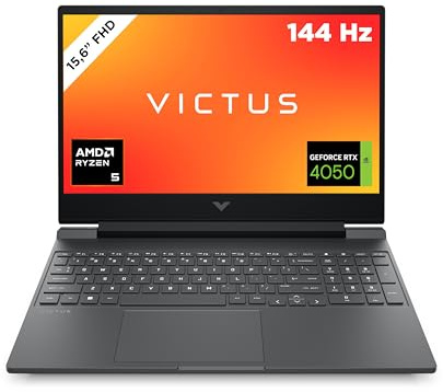 HP Victus Gaming Laptop, 15,6" FHD Display 144Hz, AMD Ryzen 5 8640H, 16 GB DDR5 RAM, 512 GB SSD, NVIDIA GeForce RTX 4050 (6GB), QWERTZ, Windows 11, Silber