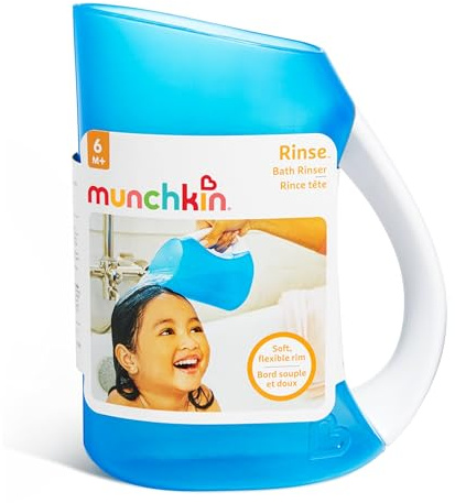Munchkin Haarwaschbecher mit weichem Rand, Shampoo-Ausspülhilfe für Babys und Kleinkinder, mit handlichem Griff, unverzichtbares Badzubehör für Kinder