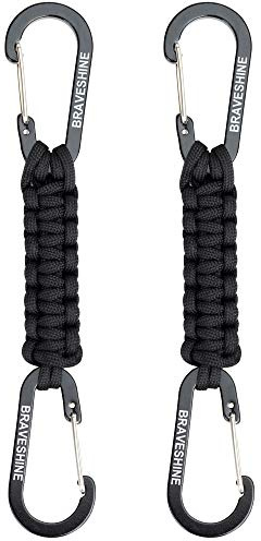 BRAVESHINE Karabiner Schlüsselanhänger Karabinerhaken mit Band, Carabiner Schlüsselanhänger Schlüsselband kurz mit Karabiner für Männer Frauen