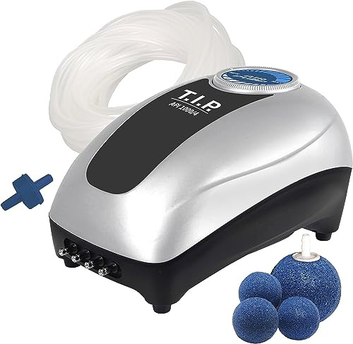 T.I.P. Teichbelüftungsset API 1000/4, regelbare Pumpe 450–900 l/h – Belüfter für Teich & Aquarium, inkl. Zubehör, Eisfreihaltefunktion, leise & energiesparend