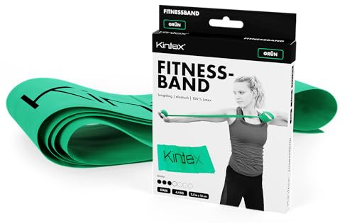 Kintex Fitnessband 2,5 m x 15 cm Gymnastikband für Training und Sport | Elastisches Fitnessband aus 100 % Latex für Krafttraining, Physiotherapie, Yoga, und Pilates – reißfest, langlebig