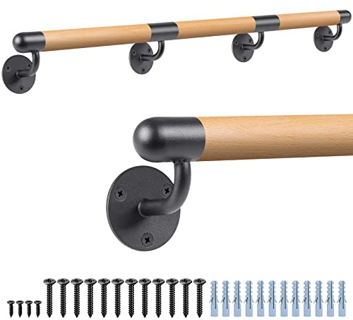 Dolibest Handlauf Holz 250cm Treppengeländer Haltegriff Wand Griffstange