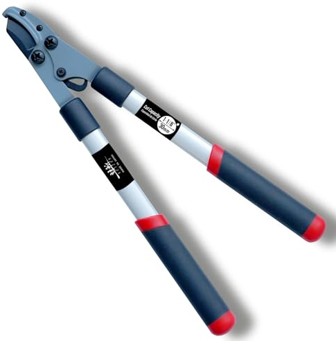 SUIZAN Amboss Astschere 465mm - Japanische Baumschneider Baumschere | Professionelle dicke Äste Totholz Hartholz Baumschnitt Obstbäume Sträucher Gartenarbeit Gartengeräte leicht kompakt Stahl