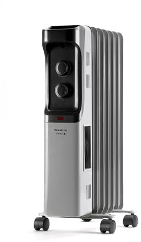 Taurus New Dakar 1500 Ölradiator 1500W, 7 Rippen, 3 Heizstufen, Thermostat | Überhitzungsschutz, Rollen, Kabelaufwicklung; bis 15 m²
