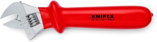 KNIPEX Rollgabelschlüssel verchromt tauchisoliert 260 mm, 98 07 250