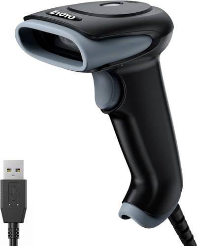 Eyoyo Barcode Scanner 1D 2D QR kabelgebunden, QR Code Scanner Handheld Barcode Leser für PC, Mac, Laptop