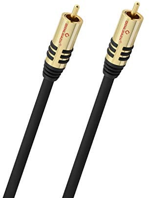 Oehlbach NF Sub, Cinch Subwoofer-Kabel - Audiokabel - rund - OFC - 2m - schwarz