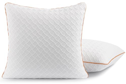 Twirest Kopfkissen 80x80cm（2er Set）, Memory Foam Kissen - gefülltes Schlafkissen, Höhenverstellbares Kopfkissen mit Reißverschluss, Abnehmbarer/Waschbarer Kopfkissenbezug