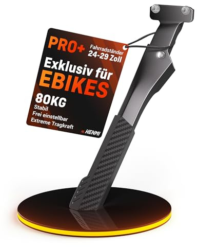 HENMI Fahrradständer e-bike 24-29 Zoll, 40mm lochabstand mit 2 löchern Extra Stabil 80 KG, Verstellbarer Fahrradständer für e bike Mountainbike Rennrad