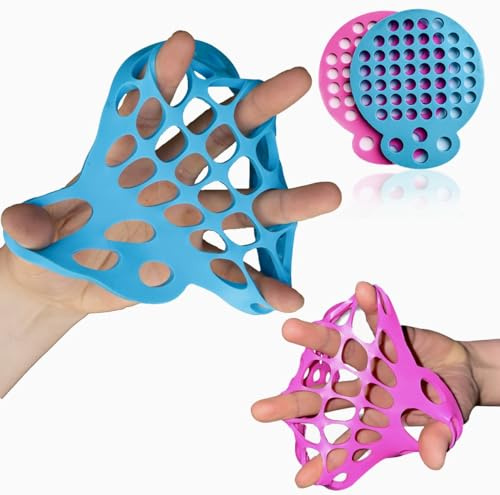 Fingoflex Fingerdehner, Handtherapiegerät (2er-Pack) Fingerverlängerungs-Trainingsgerät für Griffkraft und Physiotherapie | Handübungsnetz mit zwei Widerstandsstufen