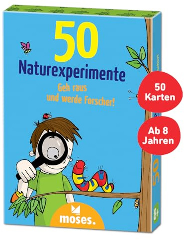 Moses MOS21079 50 Naturexperimente Geh raus und werde Forscher! | Kinderbeschäftigung | Kartenset
