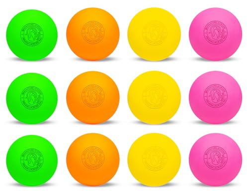 Signature Lacrosse Ball-Set – Massagebälle, myofasziale Lösewerkzeuge, Rückenrolle, Muskelknotenentferner, festes Gummi, wissenschaftlich entworfen für Haltbarkeit, kein chemischer Geruch