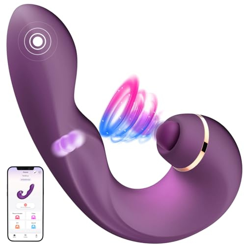 Vibrator für Klitoris und G-punkt - Vibration für Frauen Flattern & Pulsieren Stimulator Sex Spielzeug für die Frau, 3IN1 Silikon Erotik Butterfly Dildo Vibratorensets für Frauen Paare 5x5x10 modi,APP