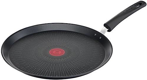 Tefal Unlimited On Crêpepfanne Induktion 28 cm, Pancake Pfanne mit kratzfester Titanium Antihaft-Beschichtung, Thermo-Signal bei idealer Brattemperatur, für alle Herdarten geeignet, G25939
