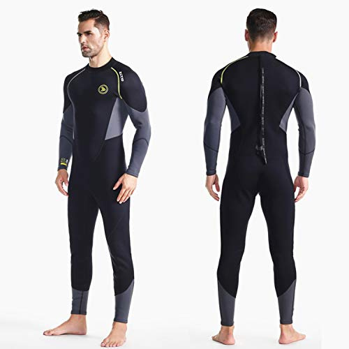 ZCCO Herren Neoprenanzug Ultra Stretch 1,5 mm Neopren Badeanzug, Ganzkörper‑Tauchanzug mit Reißverschluss hinten, EIN Stück für Schnorcheln, Tauchen, Schwimmen