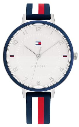 Tommy Hilfiger Analog Quarzuhr für Damen mit Leder- oder Silikonarmband