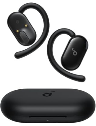soundcore V20i von Anker Open-Ear Kopfhörer, verstellbare Ohrhaken, komfortabel, fester Halt, starker Bass, rauschfreie Telefonate, IP55, LED, 36h Spielzeit,Bluetooth 5.4 Earbuds,Multipoint Connection