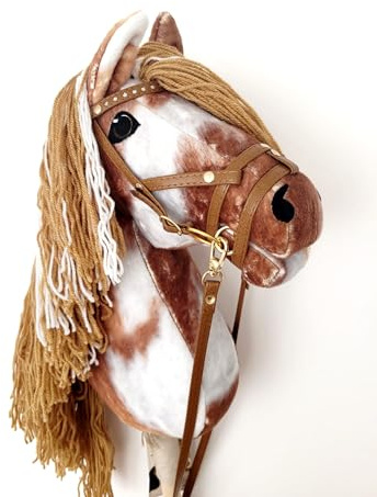 Hobby Horse Hobbypferd groß A3 (Pferd auf einem Stock) (Light Brown)