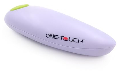 ONE TOUCH Elektrischer Dosenöffner Freihändig KC08 - Befreien Sie sich von unnötigen Mühen, einfaches Drücken zum sicheren Öffnen Ihrer Dosen, Weiß