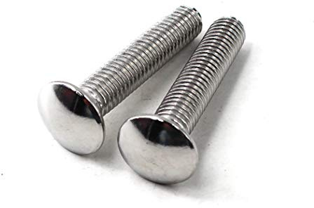 M8x25 Schlossschrauben Edelstahl 304 Flachrundschrauben mit Vierkantansatz (20 Stücke)