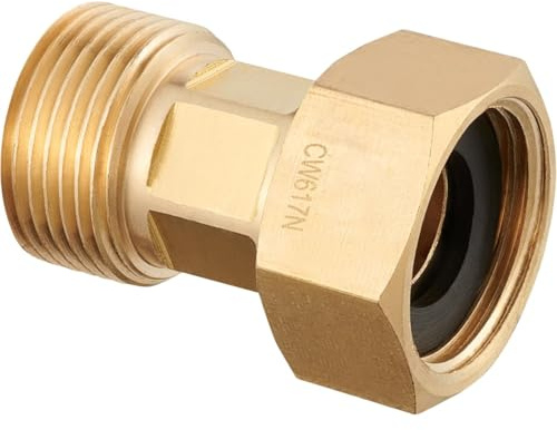 Messing Verschraubung Durchgang beweglich 3/4 Zoll IG/AG – mit EPDM-Dichtung, robuster Fitting für Wasser- & Heizungsinstallation