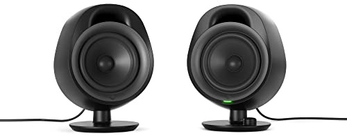 SteelSeries Arena 3 - Full-Range 2.0 Gaming-Lautsprecher – Fesselndes Audio – Intuitive Bedienung – 4-Zoll-Treiber – Kabelgebunden oder Bluetooth – 3,5-mm Aux-Anschluss – PC, Mac, Mobilgeräte, Black