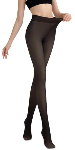 BTkviseQat Thermostrumpfhosen für damen,Strumpfhosen Damen Winter,Gefütterte Strumpfhose,Gefälschte Durchscheinend Plüschstrümpfe Pantyhose Wärmende Fleece Strumpfhose