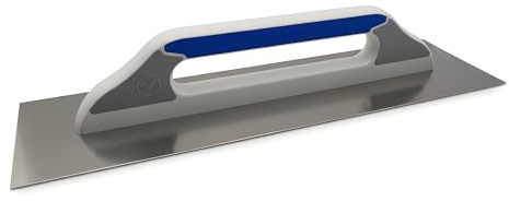 DEWEPRO Schweizer Glättekelle 480x130 mm mit 3K-Griff | Rostfreie Aufziehkelle mit glattem Edelstahlblatt für Putz, Spachtelmasse, Kleber und Mörtel