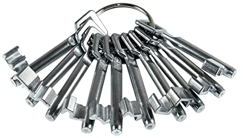 SN-TEC Buntbartschlüssel Satz 10-teilig, Ersatzschlüssel, Zusatzschlüssel für BB-Schlösser, geignet z.B für BKS Schlösser der Serie 0215